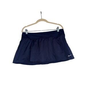 Nike Navy Blue Athletic Skort Womens Size L Built In Shorts Tennis Golf Running‎